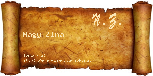 Nagy Zina névjegykártya