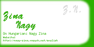 zina nagy business card